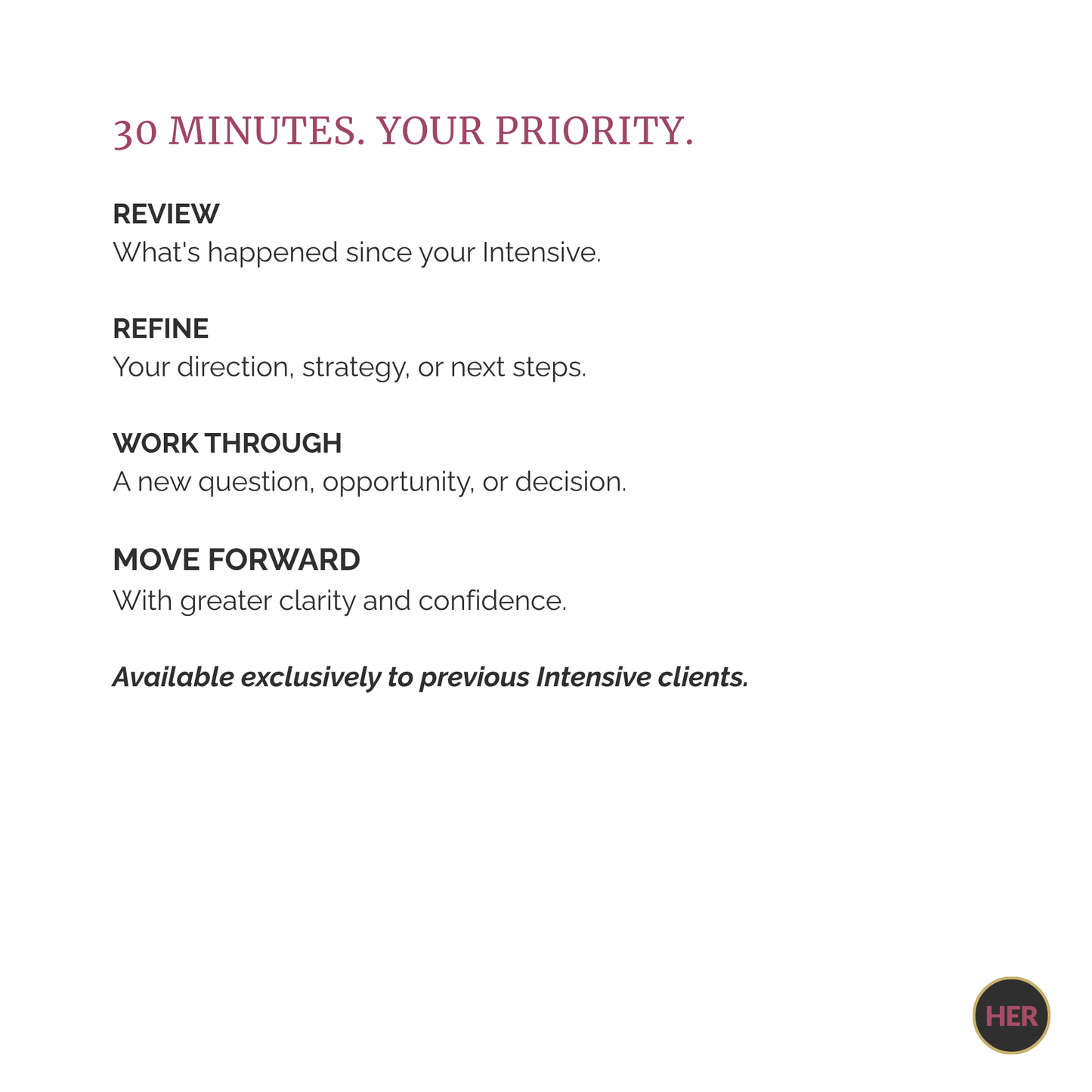 Follow-Up Strategy Session | 30-Minute Career Clarity & Next Step Review