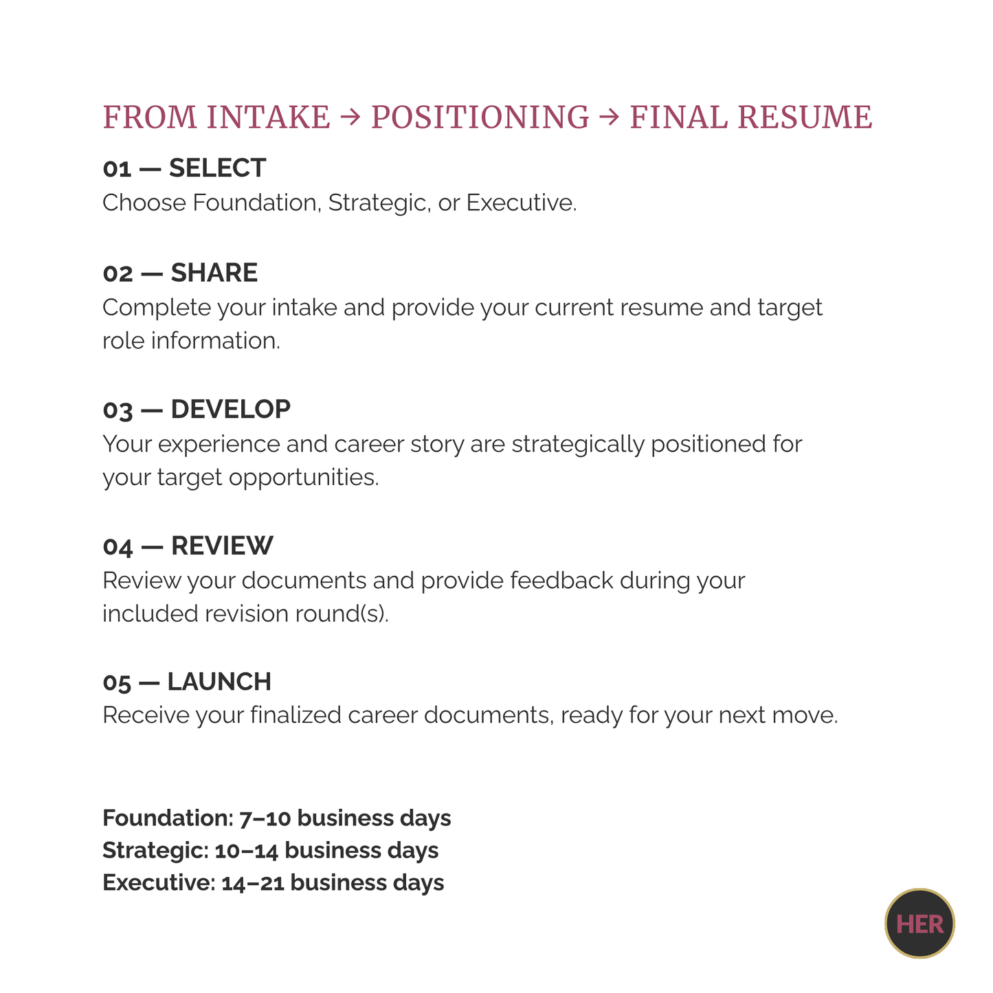 Resume to Offer™ 1:1 Advisory | Strategic Resume Development