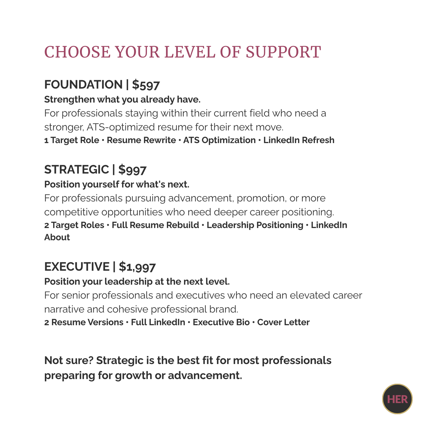 Resume to Offer™ 1:1 Advisory | Strategic Resume Development