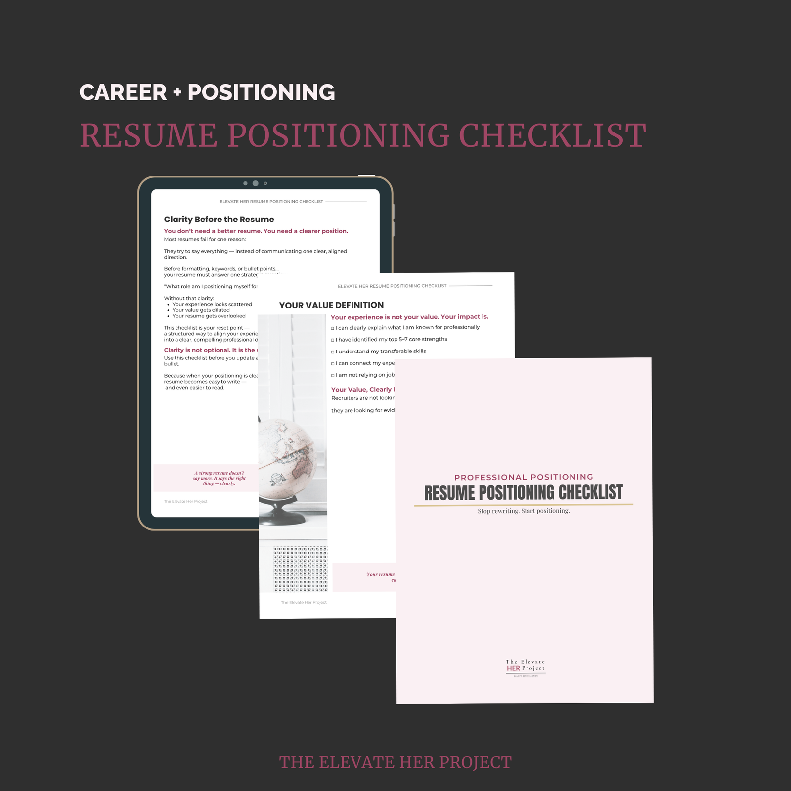 RESUME POSITIONING CHECKLIST