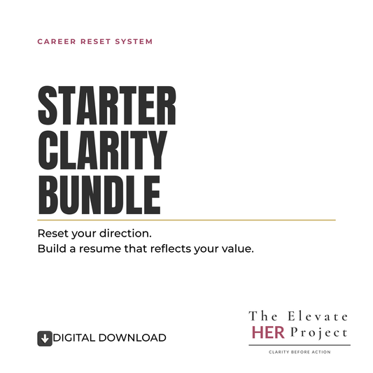 Starter Clarity Bundle | Career Reset & Resume Templates
