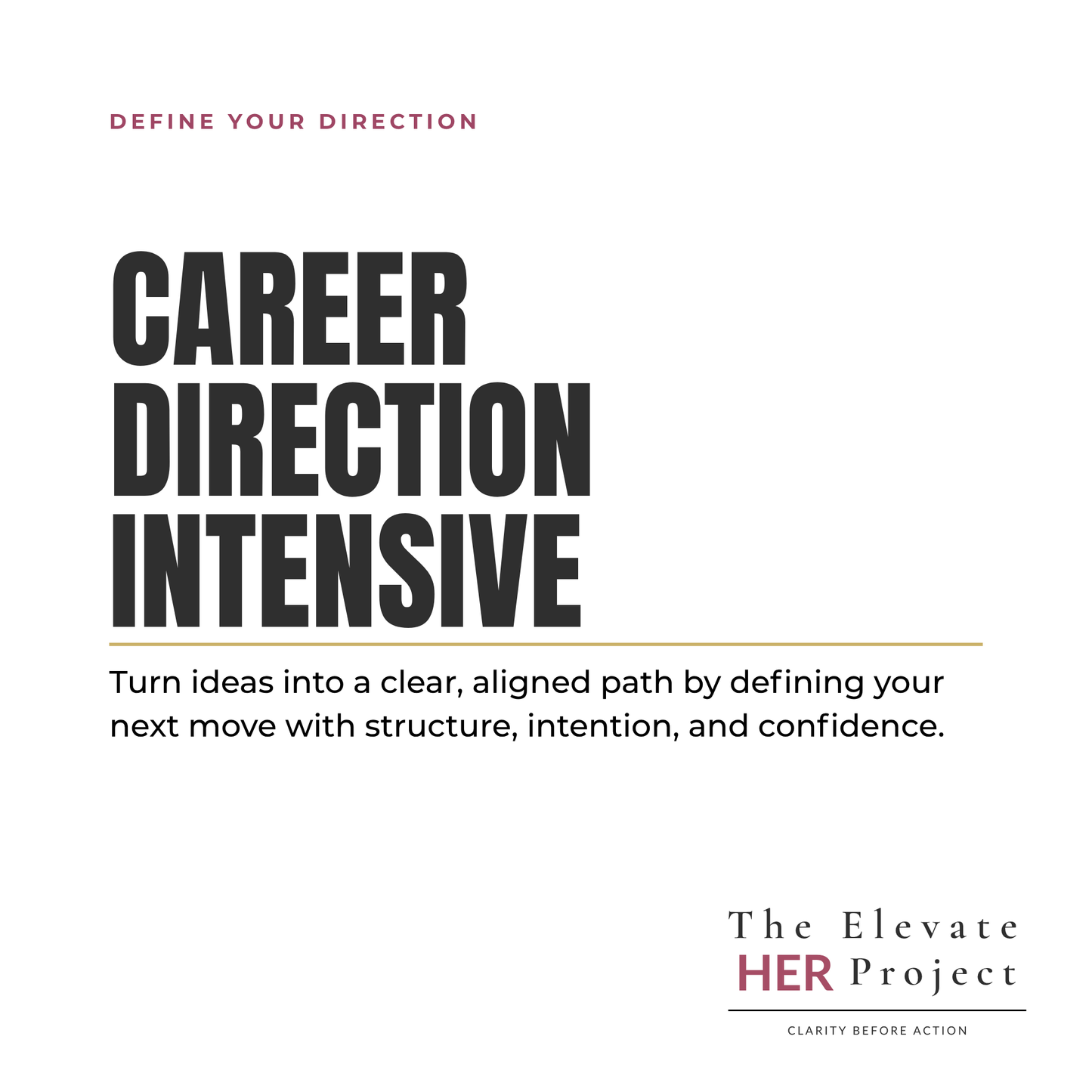 Career Direction Intensive | Define Your Next Move with Clarity