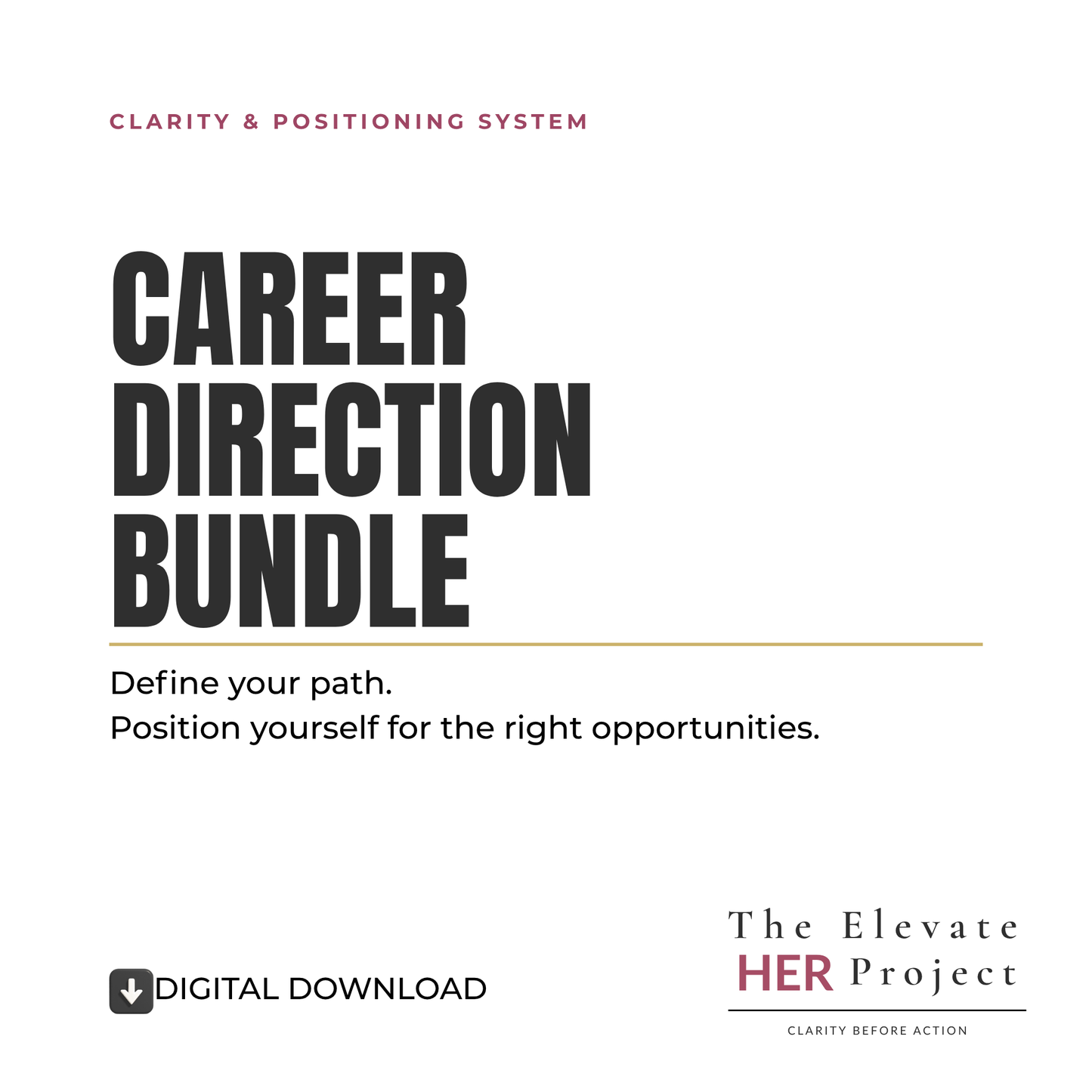 Career Direction Bundle | Clarity & Resume System